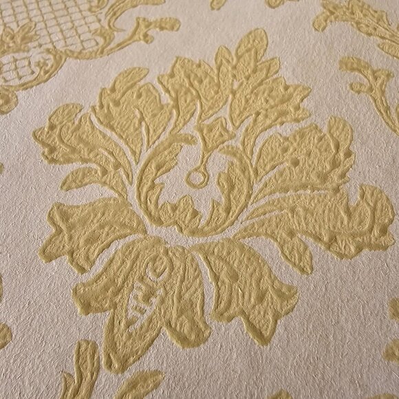 Vintage Wallpaper Sample Sheet 70s Demask Classic Grandmillennial Traditional - Picture 3 of 6